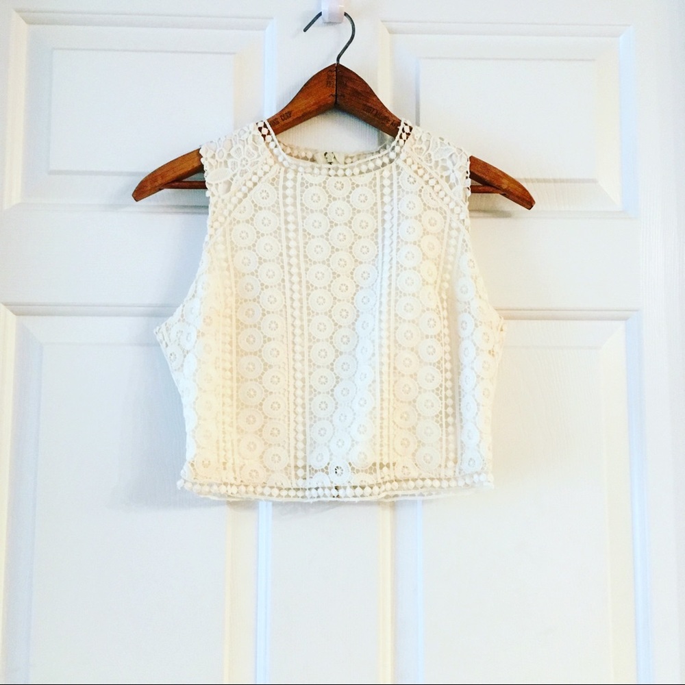 Abercrombie Boho Lace Crop Top
